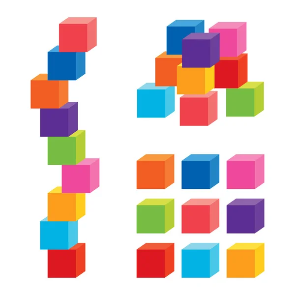 Barevné Herní Bloky Pro Děti — Stockový vektor