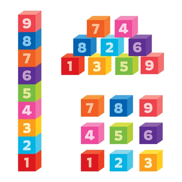 Разноцветные Игровые Блоки Детей — стоковый вектор