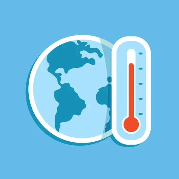 Ілюстрація Землі Термометра — стоковий вектор