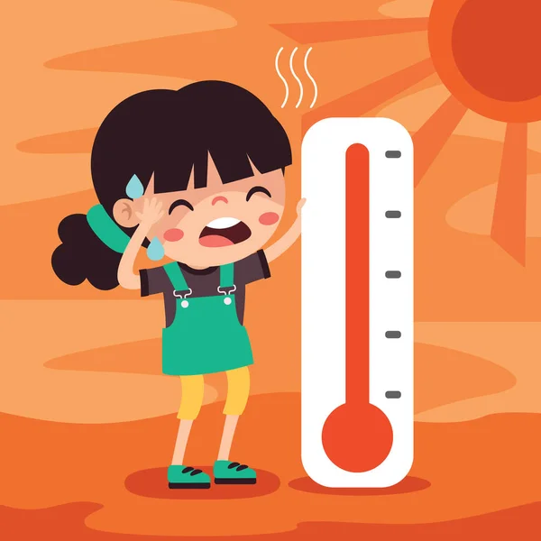 Varmt Väder Och Solig Dag — Stock vektor
