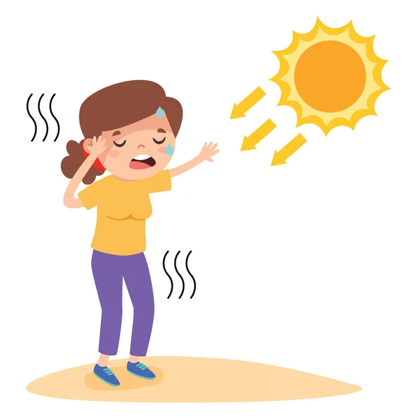 Гаряча Погода Сонячний День — стоковий вектор