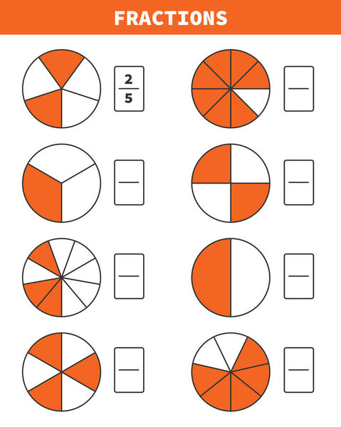 Vector Drawing Of Fractions Worksheet