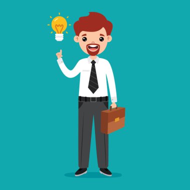 Bir iş adamının karikatür çizimi