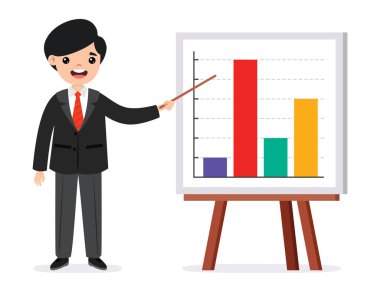 Bir iş adamının karikatür çizimi