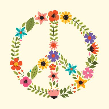 Barış Sembolünün Vektör Çizimi