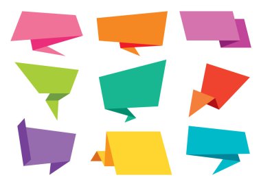 Origami Kurdelelerinin Vektör İllüstrasyonu