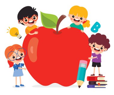 Elmalı Çocuğun İllüstrasyonu