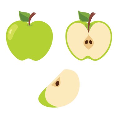Çeşitli Elma Şekillerinin İllüstrasyonu
