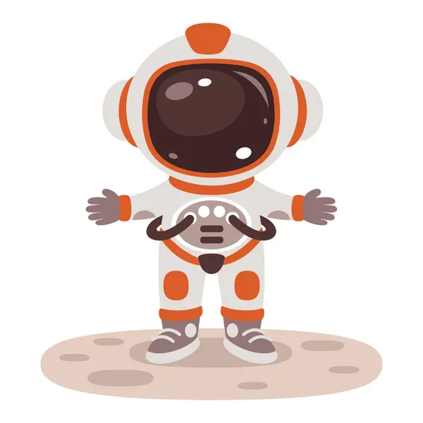 Bir Astronotla Uzay Kavramı — Stok Vektör