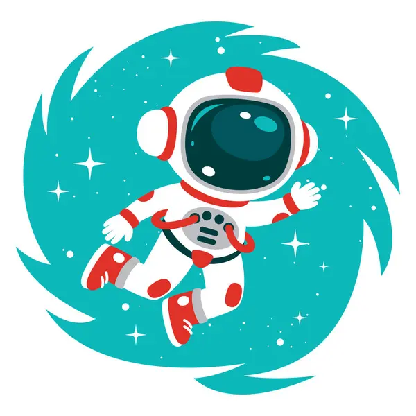Raumfahrtkonzept Mit Einem Astronauten — Stockvektor