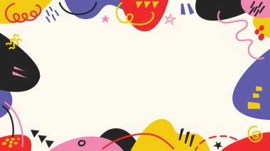 Soyut şekilli renkli arkaplan