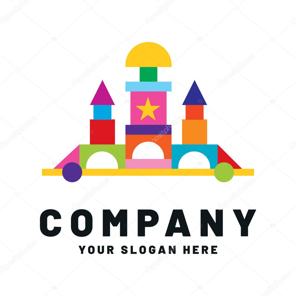 Flat Colorful Childish Logo Design
