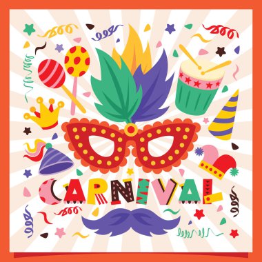 Renkli Elementlerle Karnaval Çizimi