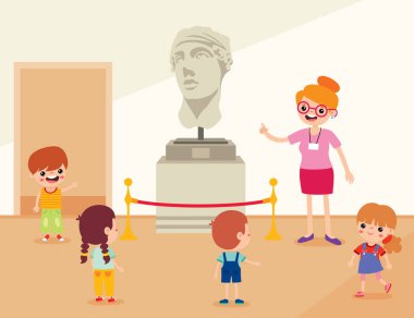 Çizgi filmdeki çocuklar müzede