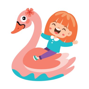 Çocuk Park Oyuncağıyla Eğleniyor