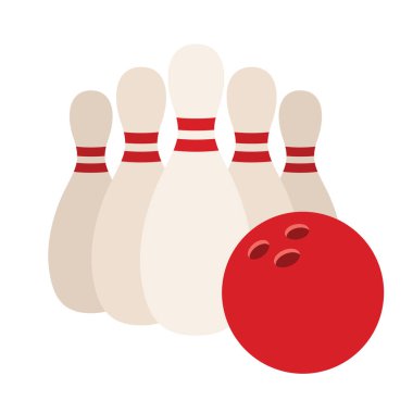 Bowling topu ve iğne illüstrasyon