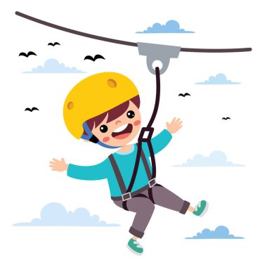 Çizgi film karakteri halatla eğleniyor