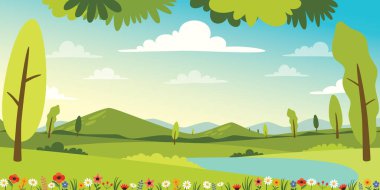 Boş Doğa Manzarası Görüntü Vektörü
