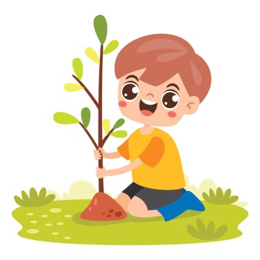 Doğada Karikatür Çocuk Bahçesi