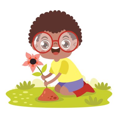 Doğada Karikatür Çocuk Bahçesi