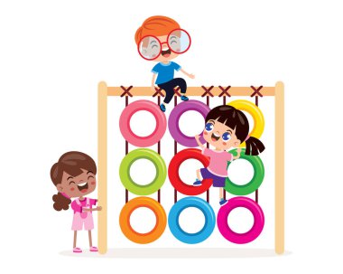 Park 'ta Çizgi Roman Çocuk Kaplaması