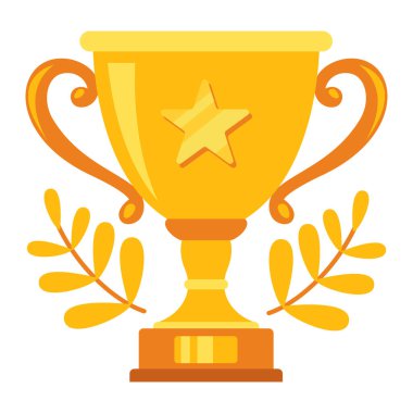 Altın Şampiyonluk Kupası Düz Çizim