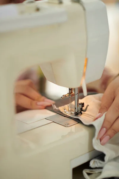 Hands Seamstress Creating Gown Client — Stock Photo, Image