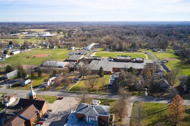 Copley, Ohio / ABD - 13 Eylül 2022 Copley-Fairlawn Orta Okulu, Copley Ohio