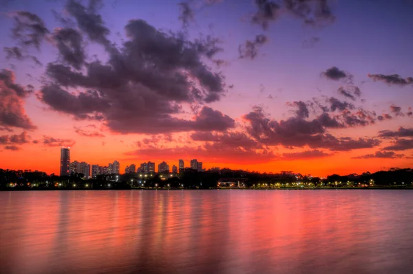 Stock image Sunset at Barigui Park in Curitiba Parana Brazil.