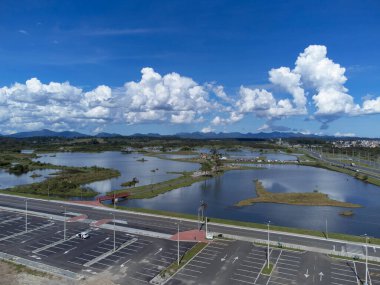 Aerial view of the water park, Curitiba metropolitan area. 