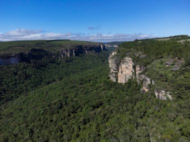 Senges Parana Brezilya 'daki Jaguaricatu Kanyonu.