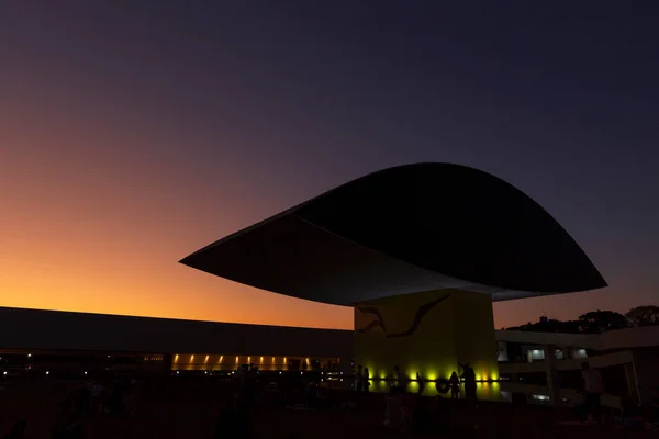 Curitiba Parana Brazílie Srpna 2023 Západ Slunce Muzeu Oscara Niemeyera — Stock fotografie