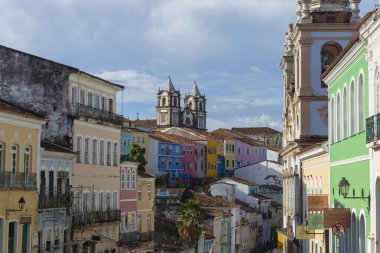 Salvador Bahia Brezilya, Nisan 02. 2024: Pelourinho, Salvador tarihi merkezi.