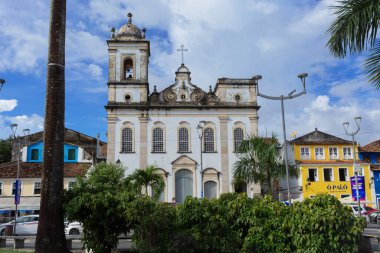 Salvador Bahia Brezilya, Nisan 02. 2024: Rahip Aziz Peter Kilisesi. Pelourinho, Salvador 'un tarihi merkezi.