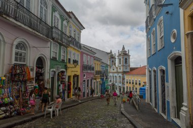 Salvador Bahia Brezilya, Nisan 03. 2024: Pelourinho, Salvador tarihi merkezi.
