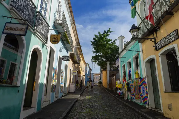 Salvador Bahia Brezilya, Nisan 02. 2024: Pelourinho, Salvador tarihi merkezi.