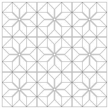 Tek renkli Geometrik Zarafet: Antik Siyah ve Beyaz Döşemeler. Bu karmaşık desenler, 1900 'lü yılların Avrupa' sını andırıyor, zamansız bir zarafet yayıyor ve geçmiş çağın özünü yakalıyor..