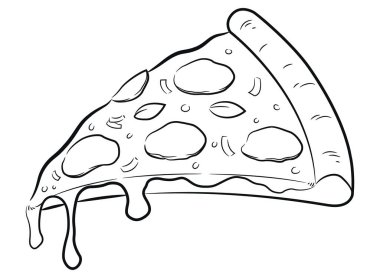 Sketch Pizza Dilimleri İtalyan Pizzacısı Doodle