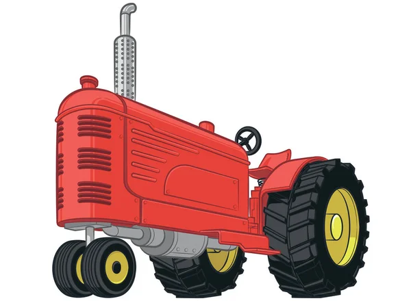 Granja Tractor Agricultura Ecológica Vehículo Dibujos Animados — Archivo Imágenes Vectoriales