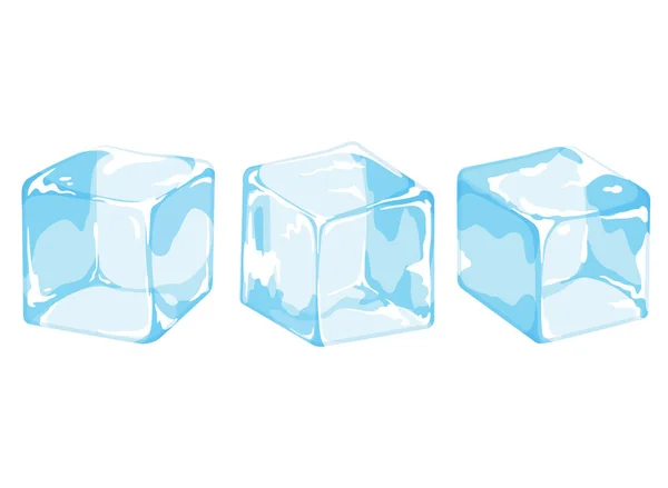氷のキューブ凍結水クリスタルブロック — ストックベクタ