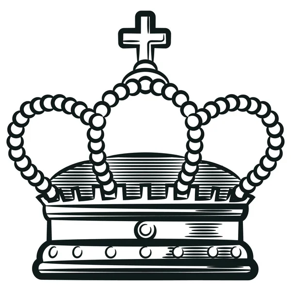 Ескіз Геральдика Королева Корона Монарх Прикраса — стоковий вектор