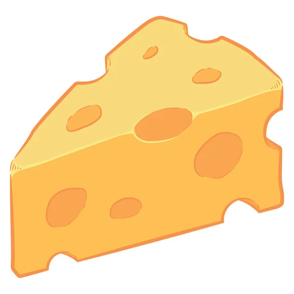 スイス チーズ ブロック 乳製品 食品漫画 — ストックベクタ