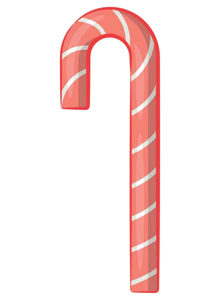 Candy Cane Stick Red Stripes Desenhos Animados Vetor De Stock