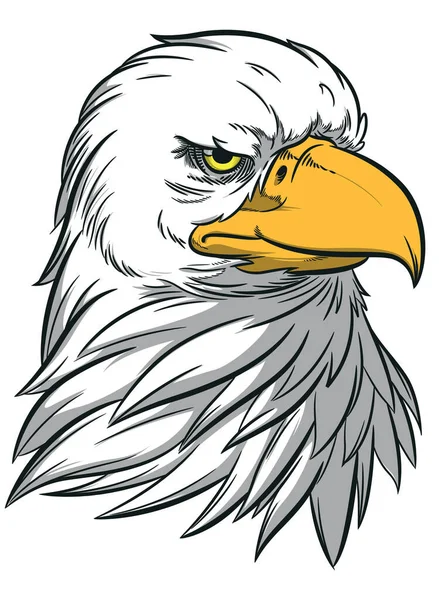 Αετός Επικεφαλής Αμερικανός Patriotic Hawk Bird Royalty Free Εικονογραφήσεις Αρχείου