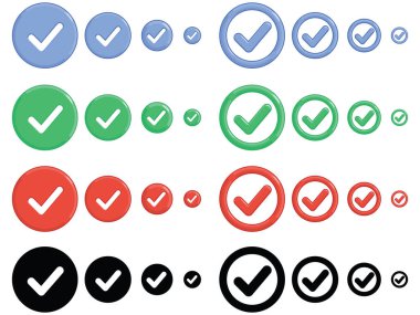 İşaretleme Başarı Onaylanmış Dairesel Sembolleri Kontrol Et