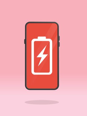 Akıllı telefon Bataryası Boş Ekran Şarj Takılı