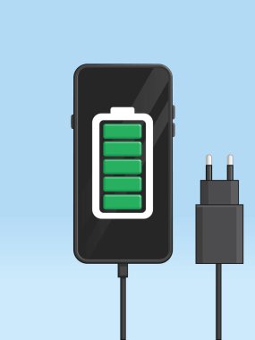 Akıllı Telefon Bataryası Tam Şarj Başlığı Kapalı