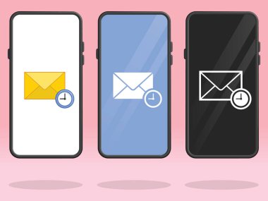 Akıllı Telefon E- posta Saat Sembol Zamanlı Posta