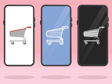 Smartphone Alışveriş Trolley Çevrimiçi Alışveriş Kontrolü