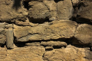 Ortaçağ taş duvarını kapatın.